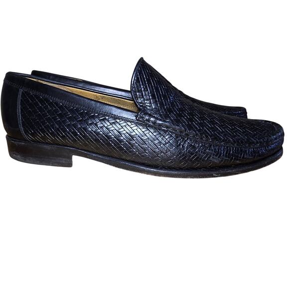 Allen Edmonds Positano Venetian Style Loafers Black  10.5 B Made in Italy Vibram - Picture 4 of 9